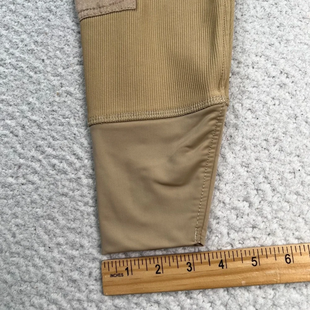 Tuffrider Equestrian Breeches Womens 26 Ribbed‎ Knee Patch Western Riding Tan